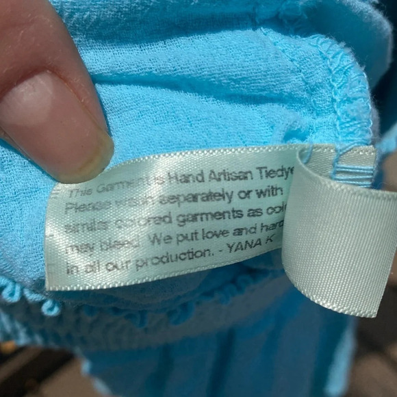 Yana K Portofino skirt in aqua tiered built in shorts medium stretchy - Picture 13 of 13